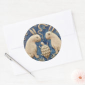 ヴィンテージスペインのラビットブルートブルー ラウンドシール (封筒)