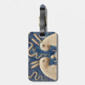 ヴィンテージスペインのラビットブルートブルー ラゲッジタグ (裏面縦)