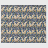 ヴィンテージスペインのラビットブルートブルー ラッピングペーパー (フラット)