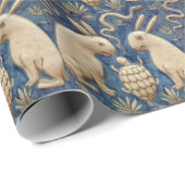 ヴィンテージスペインのラビットブルートブルー ラッピングペーパー (ロールコーナー)