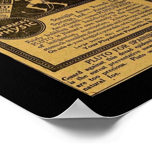 ヴィンテージスペインのー強壮薬の広告 ポスター (角)