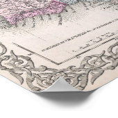ヴィンテージスペインの地図（1855年） ポスター (角)
