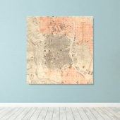 ヴィンテージスペインの地図（1861年） キャンバスプリント (インサイチュ (ウッドフロア))