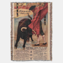 ヴィンテージスペインの闘牛ブランケット スローブランケット