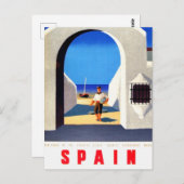 ヴィンテージスペインフィッシャーマントラベル ポストカード (正面/裏面)