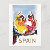 ヴィンテージスペインフラメンコダンサー旅行ポスター