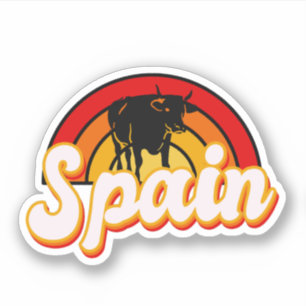 ヴィンテージスペインブルシルエットサンセット シール