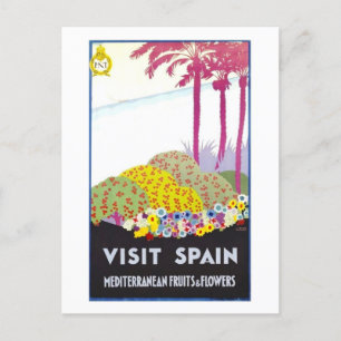 ヴィンテージスペイン旅行ポスター ポストカード