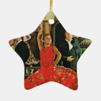 ヴィンテージスペイン、フラメンコのダンサー セラミックオーナメント
