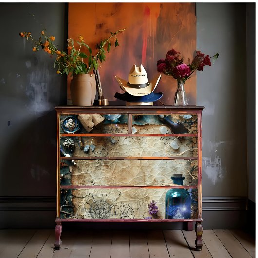 ヴィンテージスペルボトル切り離しプリント 薄葉紙