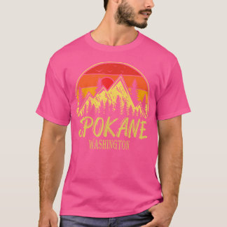 ヴィンテージスポケーンワシントンワマウンテンズハイキングヒキン Tシャツ