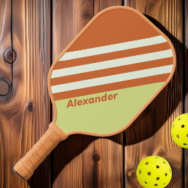 ヴィンテージスポストライプート砂漠サボテン ピックルボールラケット