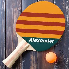 ヴィンテージスポストライプートDarkティール（緑がかった色）スプラッシュ 卓球ラケット