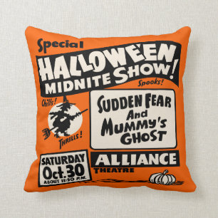 ヴィンテージスポックショーのポスター – Halloween Midnite Show クッション
