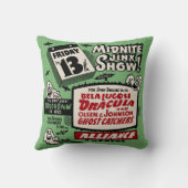 ヴィンテージスポックショーポスター – 13日金曜日！ クッション (裏面)