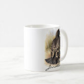 ヴィンテージスポッ絵画トイーグル コーヒーマグカップ (正面右)