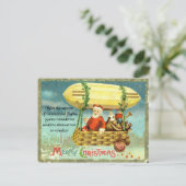 ヴィンテージスポホフクリスマスサおもしろいンタトナカイ ポストカード (スタンド正面)