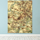 ヴィンテージスポルシルヴァニア・バージニア南北戦争地図(1865) キャンバスプリント (インサイチュ (ウッドフロア))