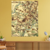 ヴィンテージスポルシルヴァニア・バージニア南北戦争地図(1865) キャンバスプリント (インサイチュ (リビング))