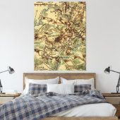 ヴィンテージスポルシルヴァニア・バージニア南北戦争地図(1865) キャンバスプリント (インサイチュ (寝室))