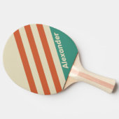 ヴィンテージスポーツの名前ストライプ付きタイムレスなオプション 卓球ラケット (横)