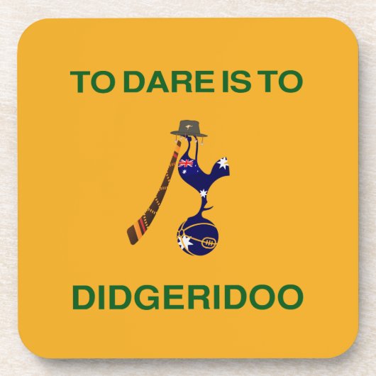 ヴィンテージスポーツの「エンブレム」とディジェリドオのモチーフ コースター (正面)