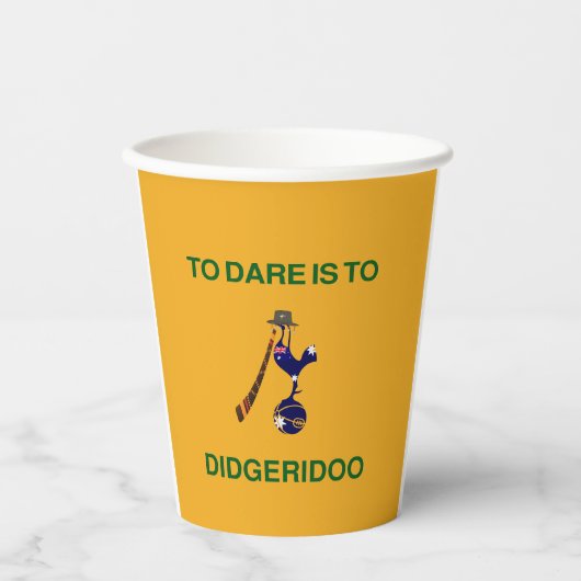 ヴィンテージスポーツの「エンブレム」とディジェリドオのモチーフ 紙コップ (正面)