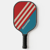 ヴィンテージスポーツアクアサーフストライプサーフの名前 ピックルボールラケット (裏面)
