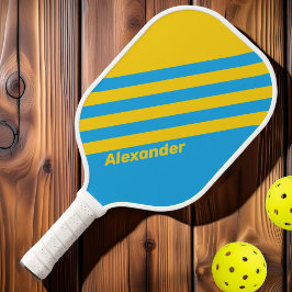 ヴィンテージスポーツアクアストライプリーフ名 ピックルボールラケット