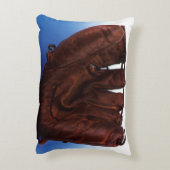 ヴィンテージスポーツアンティークレザー野球手袋 アクセントクッション (裏面(縦))