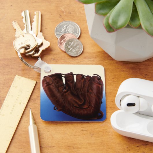 ヴィンテージスポーツアンティークレザー野球手袋 キーホルダー (デスク)