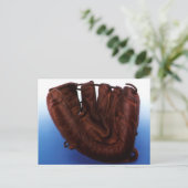 ヴィンテージスポーツアンティークレザー野球手袋 ポストカード (スタンド正面)