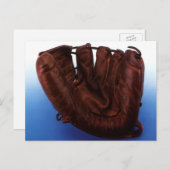 ヴィンテージスポーツアンティークレザー野球手袋 ポストカード (正面/裏面)