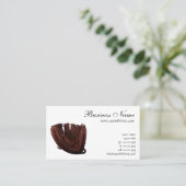 ヴィンテージスポーツアンティークレザー野球手袋 名刺 (スタンド正面)