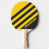 ヴィンテージスポーツイエロージャケストライプットの名前 卓球ラケット (正面)