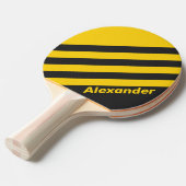 ヴィンテージスポーツイエロージャケストライプットの名前 卓球ラケット (正面アングル)