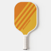 ヴィンテージスポーツオレンジストライプ色の溝の名前 ピックルボールラケット (裏面)