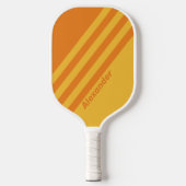 ヴィンテージスポーツオレンジストライプ色の溝の名前 ピックルボールラケット (正面)