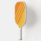 ヴィンテージスポーツオレンジストライプ色の溝の名前 ピックルボールラケット (左)
