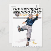 ヴィンテージスポーツカレッジフットボール ポストカード (正面/裏面)