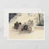 ヴィンテージスポーツカーレース付きポストカード ポストカード (正面/裏面)