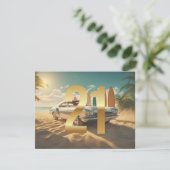 ヴィンテージスポーツカー熱帯ビーチ21歳の誕生日 (スタンド正面)