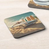 ヴィンテージスポーツカー熱帯ビーチ コースター (左側)
