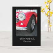 ヴィンテージスポーツカー カード (黄色い花)