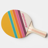 ヴィンテージスポーツキャンディストライプのレインボー 卓球ラケット (横)