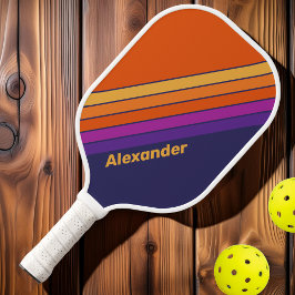 ヴィンテージスポーツグレープストライプのレインボー名 ピックルボールラケット