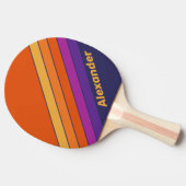 ヴィンテージスポーツグレープストライプのレインボー名 卓球ラケット (横)