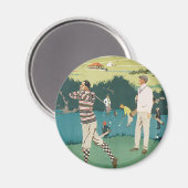 ヴィンテージスポーツゴルフinスコットランド，ゴルファーズゴルフ マグネット (正面/裏面)