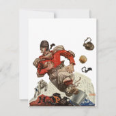 ヴィンテージスポーツサッカークォーターバックランニングプレイヤー (正面)