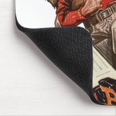 ヴィンテージスポーツサッカークォーターバックランニングプレイヤー マウスパッド (コーナー)